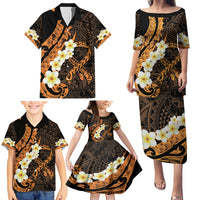 Liver Cancer Awareness Month Family Matching Puletasi and Hawaiian Shirt Awareness Is Key Orange Polynesian Ribbon LT14 - Polynesian Pride