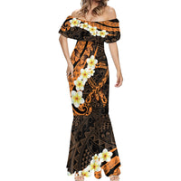 Liver Cancer Awareness Month Mermaid Dress Awareness Is Key Orange Polynesian Ribbon LT14 - Polynesian Pride