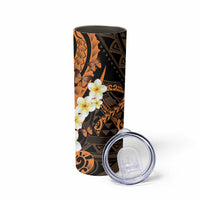 Liver Cancer Awareness Month Skinny Tumbler Awareness Is Key Orange Polynesian Ribbon LT14 - Polynesian Pride