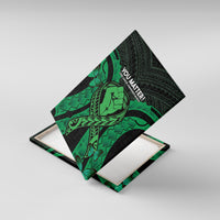 ADHD Awareness Month You Matter Canvas Wall Art Green Polynesian Ribbon