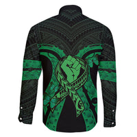 ADHD Awareness Month You Matter Family Matching Long Sleeve Bodycon Dress and Hawaiian Shirt Green Polynesian Ribbon LT14 - Polynesian Pride