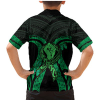 ADHD Awareness Month You Matter Family Matching Mermaid Dress and Hawaiian Shirt Green Polynesian Ribbon LT14 - Polynesian Pride