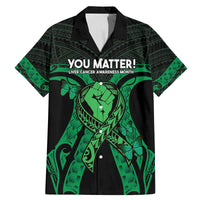 ADHD Awareness Month You Matter Family Matching Mermaid Dress and Hawaiian Shirt Green Polynesian Ribbon LT14 Dad's Shirt - Short Sleeve Green - Polynesian Pride