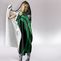 ADHD Awareness Month You Matter Hooded Blanket Green Polynesian Ribbon LT14 - Polynesian Pride