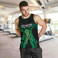 ADHD Awareness Month You Matter Men Tank Top Green Polynesian Ribbon LT14 Green - Polynesian Pride