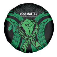 ADHD Awareness Month You Matter Spare Tire Cover Green Polynesian Ribbon LT14 - Polynesian Pride
