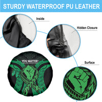 ADHD Awareness Month You Matter Spare Tire Cover Green Polynesian Ribbon LT14 - Polynesian Pride