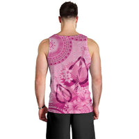 Pink Bula Fiji Men Tank Top Fijian Dance Fan Tapa Cloth Pattern LT14 - Polynesian Pride
