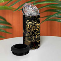 Frangipani Festival Rabaul 4 in 1 Can Cooler Tumbler PNG Tribal Baining Mask Tattoo LT14 - Polynesian Pride