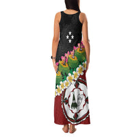 Frangipani Festival Rabaul East New Britain Family Matching Tank Maxi Dress and Hawaiian Shirt Dukduk Dance With Plumeria LT14 - Polynesian Pride