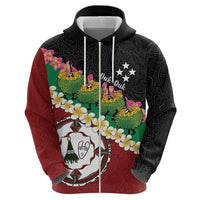 Frangipani Festival Rabaul East New Britain Hoodie Dukduk Dance With Plumeria LT14 - Polynesian Pride