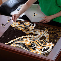 Orange Black Aloha Hawaii Puzzle Polynesian Shark Tattoo Plumeria