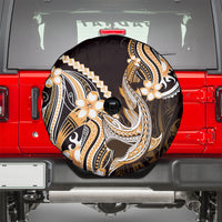 Orange Black Aloha Hawaii Spare Tire Cover Polynesian Shark Tattoo Plumeria