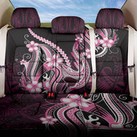 Pink Black Aloha Hawaii Back Car Seat Cover Polynesian Shark Tattoo Plumeria