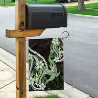 Green Black Aloha Hawaii Garden Flag Polynesian Shark Tattoo Plumeria