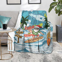 Hawaii Summer Christmas Blanket Surfing Santa Shaka Catch The Wave