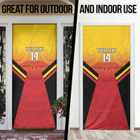 Papua New Guinea Rugby Custom Door Cover Go PNG Hunters Polynesian Pattern LT14 - Polynesian Pride