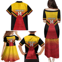 Papua New Guinea Rugby Custom Family Matching Puletasi and Hawaiian Shirt Go PNG Hunters Polynesian Pattern LT14 - Polynesian Pride