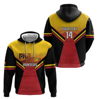 Papua New Guinea Rugby Custom Zip Hoodie Go PNG Hunters Polynesian Pattern - Polynesian Pride