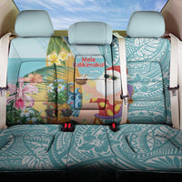 Aloha Hawaii Mele Kalikimaka Back Car Seat Cover Chilling Santa With Pineapple - Polynesian Pattern LT14 One Size Cyan - Polynesian Pride