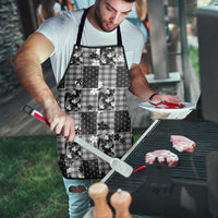 Black Palaka Japanese Patterns Apron Koi Fish Asanoha Sakura Patchwork Stylized - Polynesian Pride