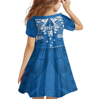 Toa Samoa Rugby Custom Family Matching Mermaid Dress and Hawaiian Shirt Uso aso uma Samoan Pattern Blue - Polynesian Pride