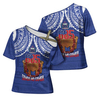 Toa Samoa Rugby Cross Shoulder Shirt 685 Pride Tanoa Ula Fala - Polynesian Pride