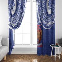 Toa Samoa Rugby Window Curtain 685 Pride Tanoa Ula Fala - Polynesian Pride