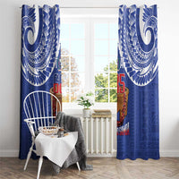 Toa Samoa Rugby Window Curtain 685 Pride Tanoa Ula Fala - Polynesian Pride
