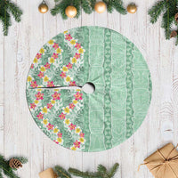 Menthol Green Aloha Hawaii Tiki Tree Skirt Tropical Plumeria - Seamless Style LT14 Casual Green - Polynesian Pride