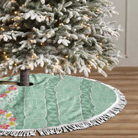 Menthol Green Aloha Hawaii Tiki Tree Skirt Tropical Plumeria - Seamless Style LT14 - Polynesian Pride