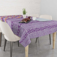 Lush Lilac Aloha Hawaii Tiki Tablecloth Tropical Plumeria - Seamless Style