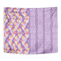 Lush Lilac Aloha Hawaii Tiki Tapestry Tropical Plumeria - Seamless Style