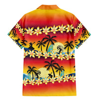 Tropical Islands Sunset Hawaii Family Matching Mermaid Dress and Hawaiian Shirt Go Surfing With Hula Girl - Summer Vibes LT14 - Polynesian Pride