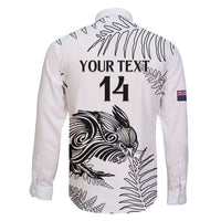 Custom New Zealand Kiwi Football Family Matching Long Sleeve Bodycon Dress and Hawaiian Shirt Aotearoa Silver Fern LT14 - Polynesian Pride