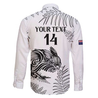 Custom New Zealand Kiwi Football Family Matching Short Sleeve Bodycon Dress and Hawaiian Shirt Aotearoa Silver Fern LT14 - Polynesian Pride