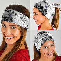 Custom New Zealand Kiwi Football Neck Gaiter Aotearoa Silver Fern - Polynesian Pride