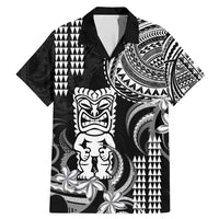 Hawaii Ku God Family Matching Mermaid Dress and Hawaiian Shirt Kakau Mix Polynesian Tattoo LT14 Dad's Shirt - Short Sleeve Black - Polynesian Pride