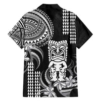 Hawaii Ku God Family Matching Off Shoulder Short Dress and Hawaiian Shirt Kakau Mix Polynesian Tattoo LT14 - Polynesian Pride