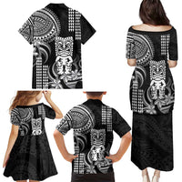 Hawaii Ku God Family Matching Puletasi and Hawaiian Shirt Kakau Mix Polynesian Tattoo LT14 - Polynesian Pride