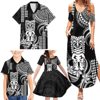 Hawaii Ku God Family Matching Summer Maxi Dress and Hawaiian Shirt Kakau Mix Polynesian Tattoo LT14 - Polynesian Pride