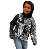 Hawaii Ku God Kid Hoodie Kakau Mix Polynesian Tattoo LT14 - Polynesian Pride