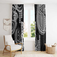 Hawaii Ku God Window Curtain Kakau Mix Polynesian Tattoo