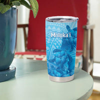 Aloha Hawaii Molokai Island Tumbler Cup Hibiscus Tribal Honu Hawaiian Tattoo