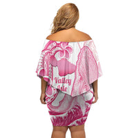 Aloha Hawaii Maui Family Matching Off Shoulder Short Dress and Hawaiian Shirt Valley Isle Humpback Whale White LT14 - Polynesian Pride