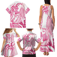 Aloha Hawaii Maui Family Matching Tank Maxi Dress and Hawaiian Shirt Valley Isle Humpback Whale White LT14 - Polynesian Pride
