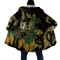 Yellow New Zealand Kowhai And Piwakawaka Cloak Maori Ngaru Paua Shell - Polynesian Pride