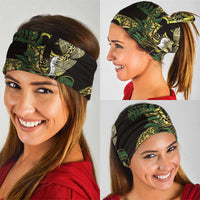 Yellow New Zealand Kowhai And Piwakawaka Neck Gaiter Maori Ngaru Paua Shell LT14 - Polynesian Pride