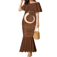 Vanuatu Indipendens Dei Family Matching Mermaid Dress and Hawaiian Shirt Yumi 44th Sand Drawing Turtle Mix Lapita