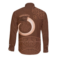 Vanuatu Indipendens Dei Long Sleeve Button Shirt Yumi 44th Sand Drawing Turtle Mix Lapita